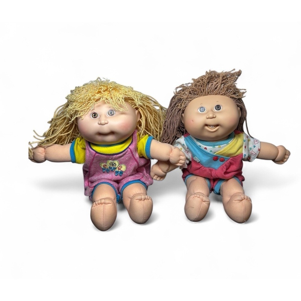RARE Vintage 1990 First Edition Cabbage Patch Kids Dolls Set Of 2